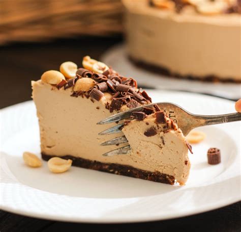 Desserts With Benefits Healthy Chocolate Peanut Butter Raw Cheesecake No Bake Low Sugar High