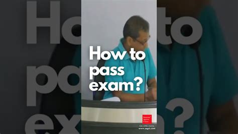 How To Pass Exam Youtube