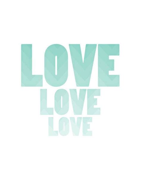 Obeedesigns Teal Print Love 8x10 Typography Art Ombre Blue By