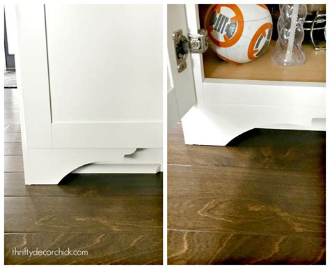 Diy Furniture Feet For Basic Kitchen Cabinets Thrifty Decor Chick