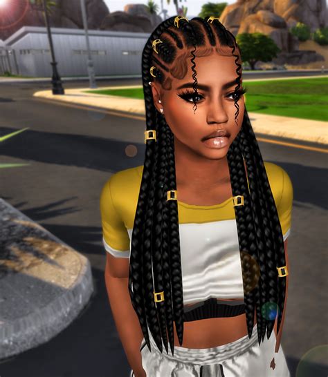 Simsdom Sims 4 Male Hair Braids Black Women Braids Styles Hairstyles