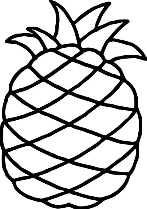 Printable Pineapple Coloring Pages In 2020 Vegetable Coloring Pages