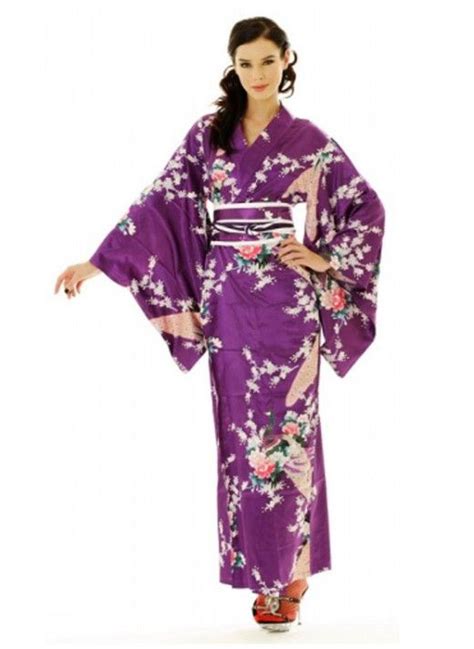 Elegant Purple Yukata Kimono Dress Pretty