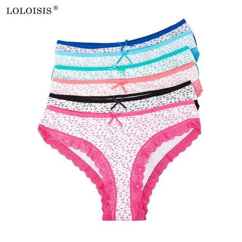 buy loloisis sexy cotton panties women cute lace briefs women underwear for