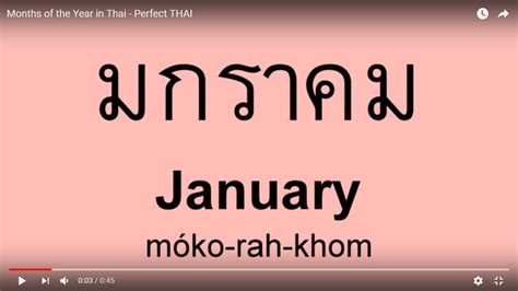 Months In Thai Diagram Quizlet