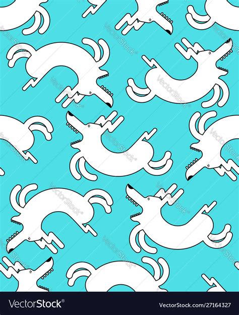 Running Dog Pattern Seamless Pet Joyful Royalty Free Vector