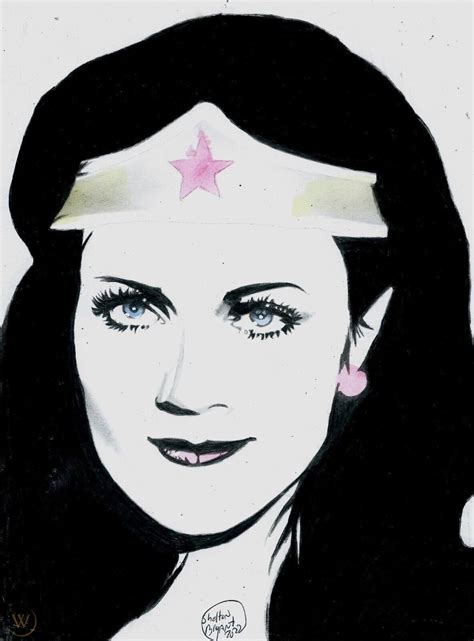 Wonder Woman~ Lynda Carter Original Art By Shelton Bryant 4550975057