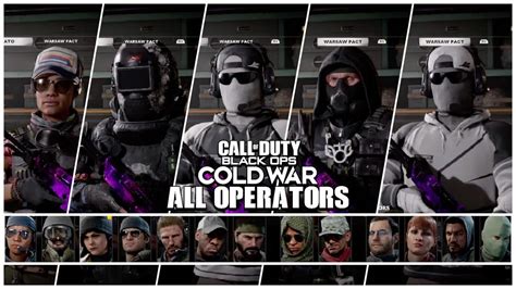 Call Of Duty Black Ops Cold War All Operators Season One Youtube