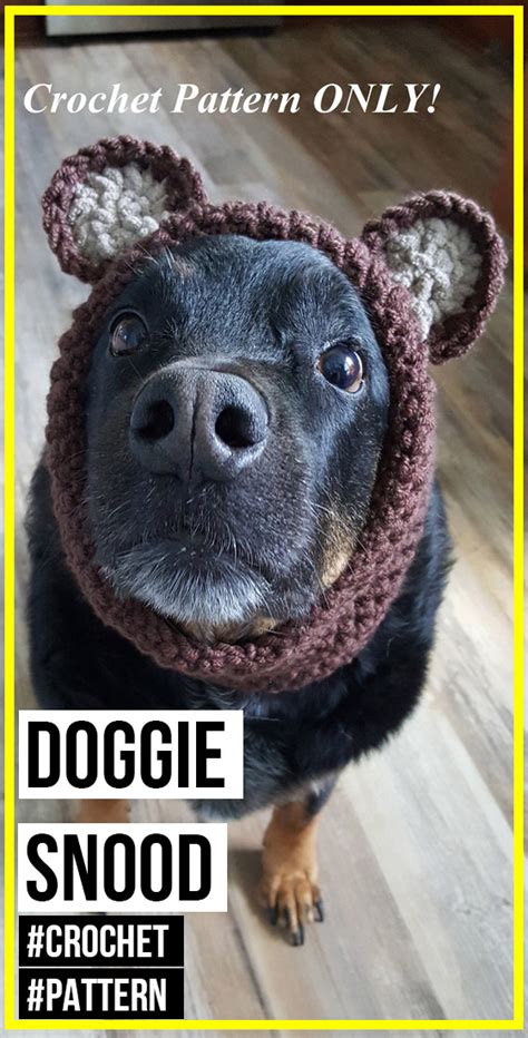 Crochet Doggie Snood Pattern Easy Crochet Dog Hat Pattern For
