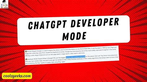How To Enable Developer Mode In Chatgpt Coolz Geeks Youtube
