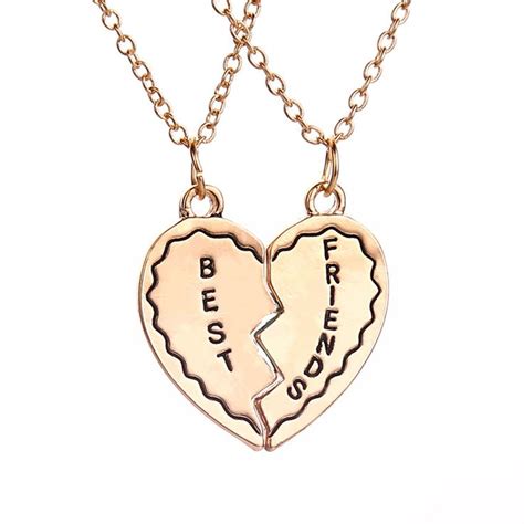 Best Friend Long Chain Necklace With Images Bff Jewelry Pendant