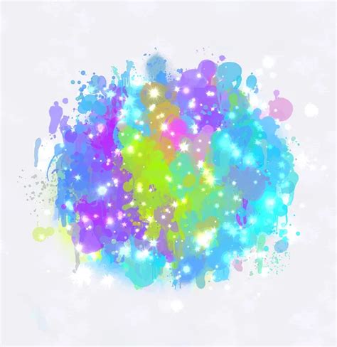Colorful Brush Strokes Background And Sparks Stock Vector Image By