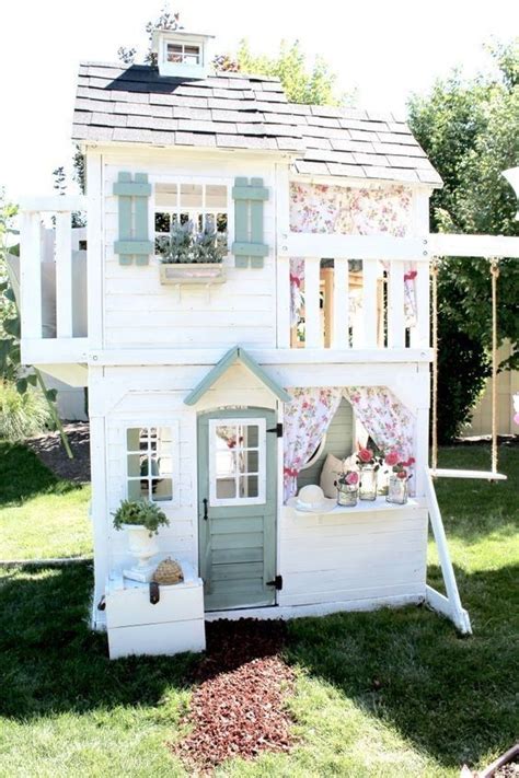 Pin By Jaclyn Rosell On Dollhouse Play Houses Backyard Playhouse