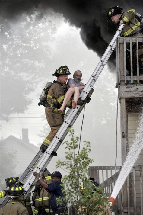 Firemen Rescue A Man Others