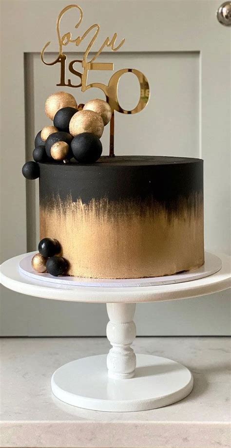 Pretty Cake Ideas For Every Celebration 50th Birthday Black And Gold Birthday Cake