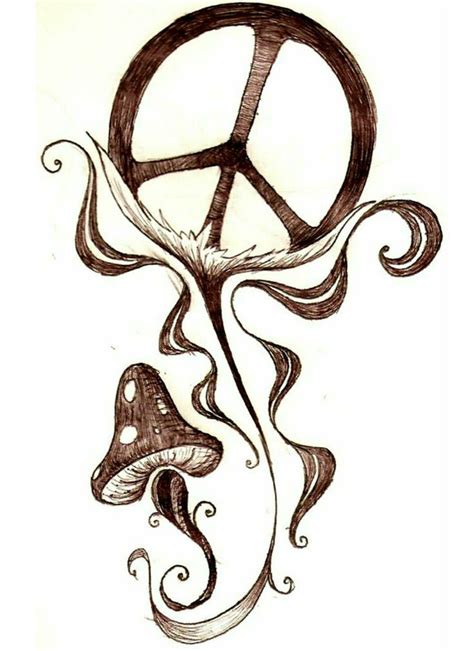 Pin By Addie Banks On Drawings To Do Hippie Tattoo Peace Sign Art