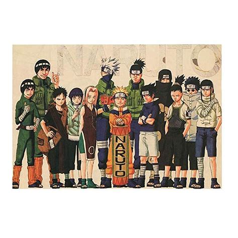 Wernerk Naruto Characters Kakashi Poster Photo Vintage Poster Artwork