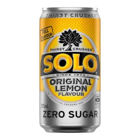 Solo Lemon Drink Zero Sugar Cans Aussie Foods