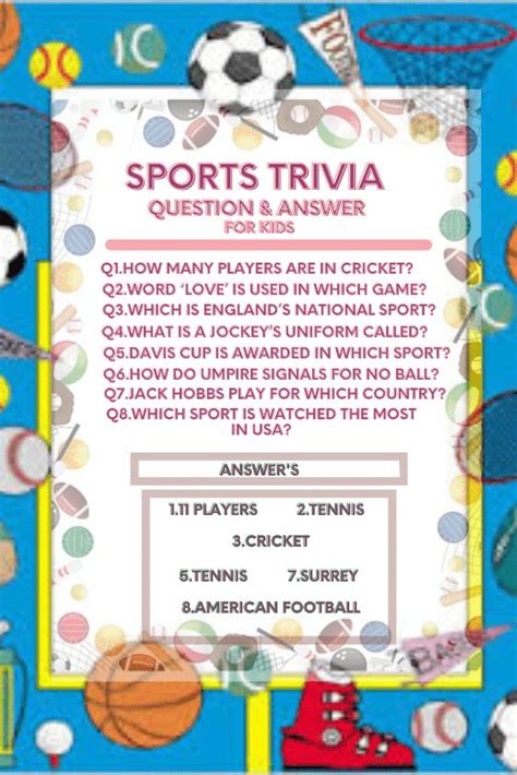 Kids And Adults Both Can Use The Listed Sports Questions And Transform