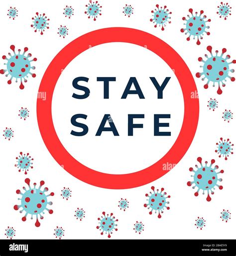 Stay At Home Stay Safe Corona Prevention Design Concept Stop Corona