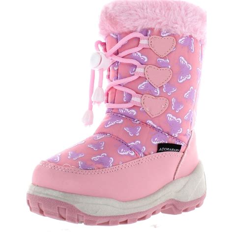 Nova Toddler Kb516 Girls Winter Snow Boots Nf516 Pink 7