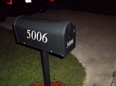 Reflective mailbox numbers are available in 2 and 3 sizes, white reflective, black reflective and gold reflective. Heidi - The Serial Hobbyist: Mailbox Numbers $8