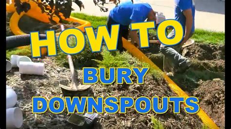 How To Bury Downspouts Youtube