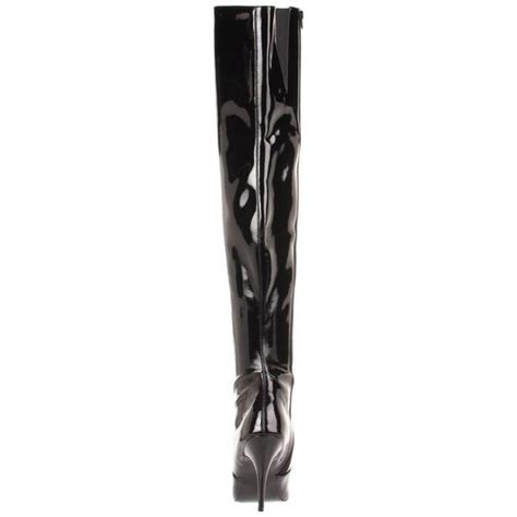 Vanity Thigh Boot With Side Zip With 4 Stiletto Heels Up To Uk Size 13 Sexy Shooz