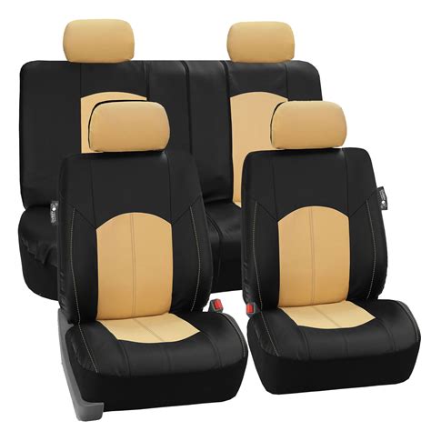 Fh Group Perforated Leather Seat Covers For Auto Car Sedan Suv Van