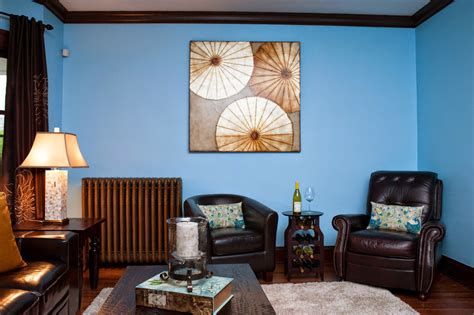 Mengkombinasikan duo turquoise untuk warna ruang tamu. Cat Ruang Tamu Warna Biru Tosca