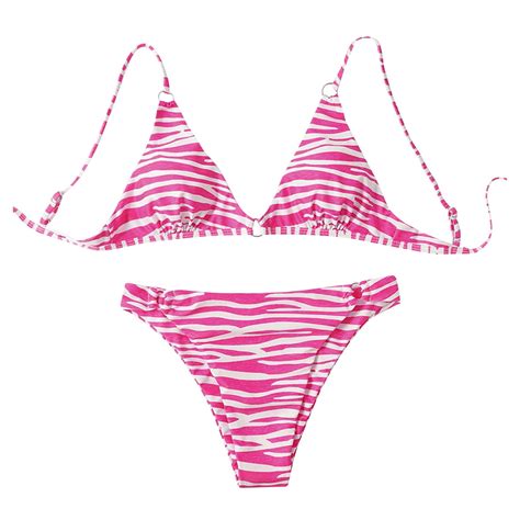 ydkzymd bathing suit women zebra print bikinis bikini high cut micro low rise triangle swimsuits