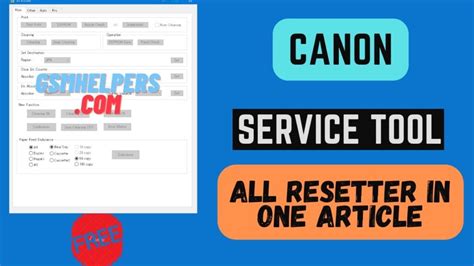 Download Canon Service Tool All Printer Gsmhelpers