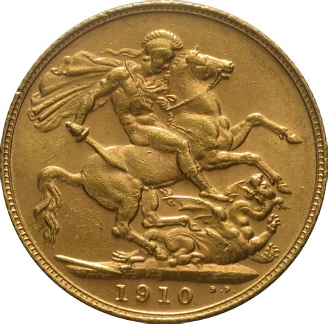 1910 Gold Sovereign - King Edward VII - London - £301
