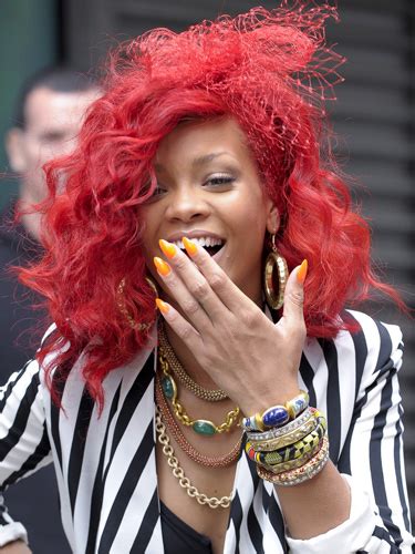 Pearl Concussion Rihanna S Red Hairstyles 2011