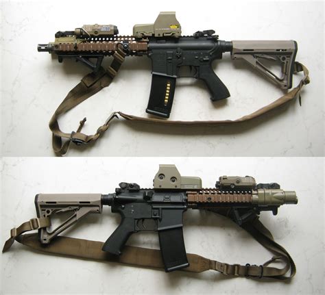 Customized Mk18 Mod1 With Extended Barrel In Blackgreen Tone