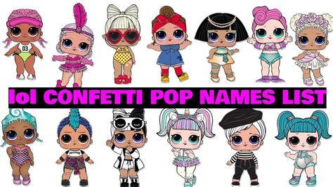 Lol Surprise Confetti Pop Series 3 Wave 2 Dolls Chart Names List