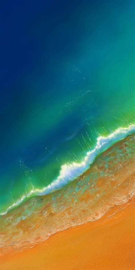 Download 1080x2160 Wallpaper Green Ocean Sea Waves Aerial View Beach