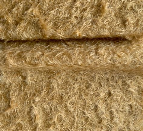 Yellow Antique Mohair Fabric Distressed 25 Mm Pile 100 Etsy