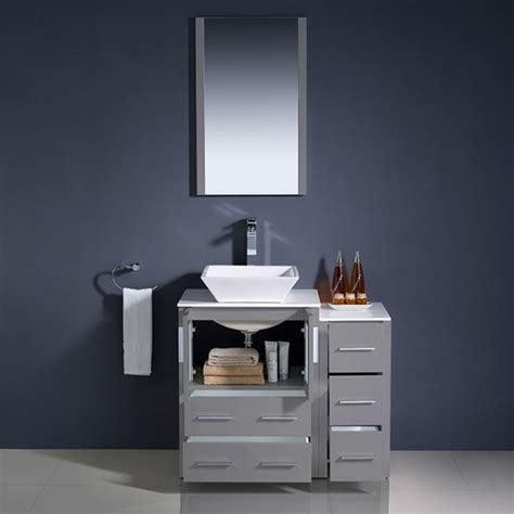 Read customer reviews of unique modern bathroom vanities ideas and compare prices of modern and contemporary bathroom fixtures. Fresca Torino (single) 36-inch Modern Bathroom Vanity - Gray with Vessel Sink