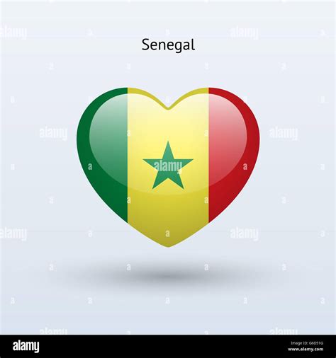 Love Senegal Symbol Heart Flag Icon Stock Vector Image And Art Alamy