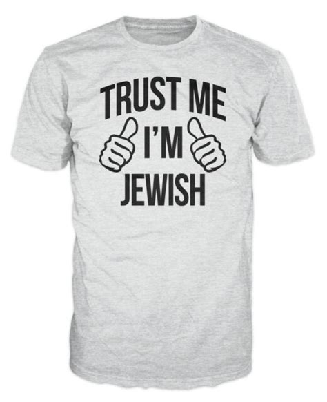Trust Me Im Jewish Funny Super Jew Hebrew Israel T Present T Shirt