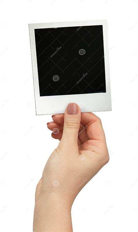 Polaroid Photo In Hand Isolated Stock Photo Image Of Hand Isolate