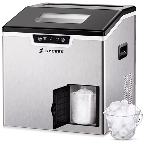 Sycees 44lbs24h Ice Maker And Shaver Portable 2 In 1 Ice Machine With