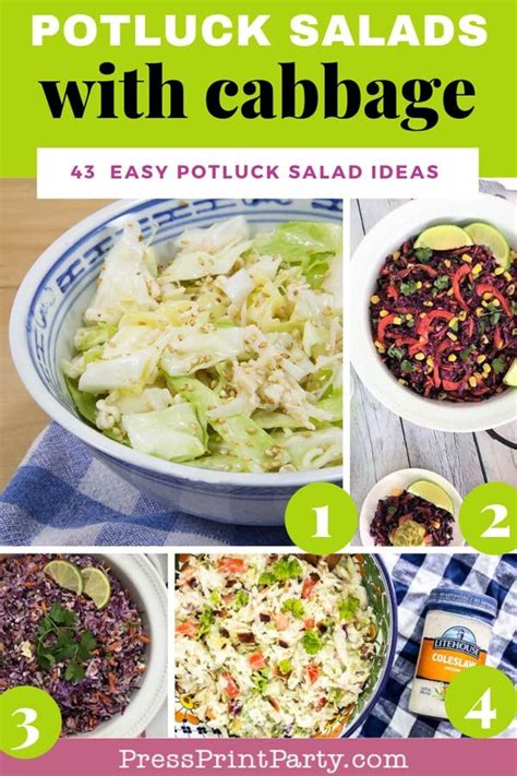 Easy Potluck Salads Crowd Pleasers Potluck Salad Ideas With Cabbage