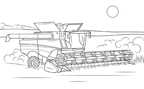 John Deere Combine Coloring Pages Coloring Pages