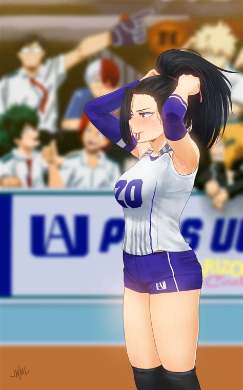 Fanart Momo Yaoyorozu Volleyball Bnha Anime