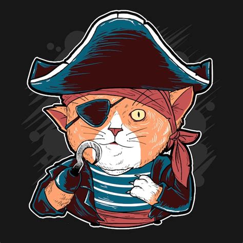 Premium Vector Cat Pirates Cute Vector Artwork