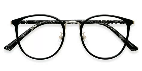 Kbt98380 Round Black Eyeglasses Frames Leoptique