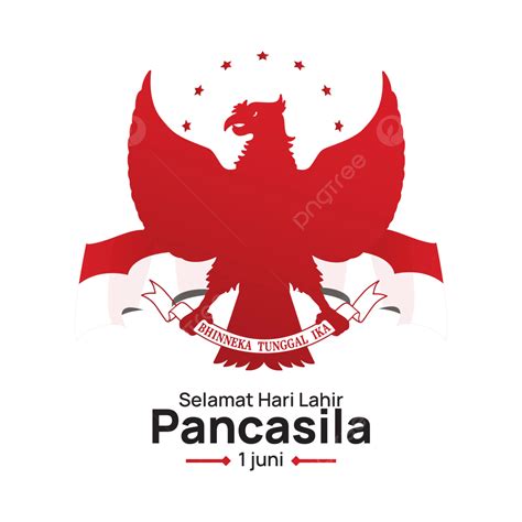 Feliz Aniversário Pancasila Design De 1 De Junho Com Símbolo De