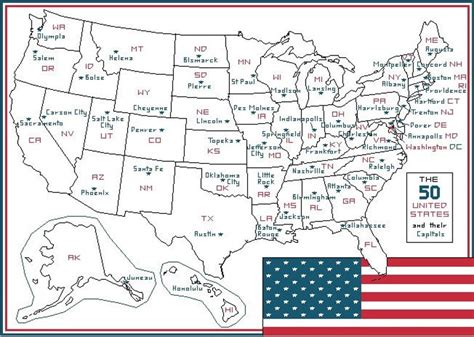 United States And Its Capitals Cross Stitch Map Pdf Download Etsy